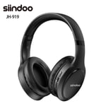 Black Siindoo-Casque Bluetooth sans fil JH919, écouteurs stéréo pliables, super basses, réduction du bruit, micro pour ordinateur portable, PC, TV ""Nipseyteko