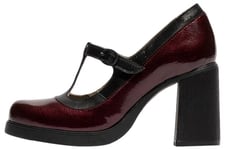 Fly London Femme Seif141fly Chaussure de Robe d'uniforme, Bordeaux/Noir, 35 EU