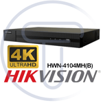 NVR Hikvision Hiwatch HWN-4104MH(B) 4 canaux 2 4 8 MPx Mpixel 4K alarme