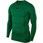 Nike Men M Np Top Ls Comp Long Sleeved T-Shirt - Pine Green/Black, M-T