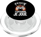 Je Ne Peux Pas T’Entendre Je Joue Humour Gamer Jeux Vidéo PopSockets PopGrip pour MagSafe