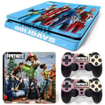 Kit De Autocollants Skin Decal Pour Console De Jeu Ps4 Slim Full Body Fortnite Fortnite, T1tn-Ps4slim-6026