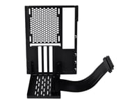 Lian Li O11D-1X-4 Mini Riser Card + PCI-Slot-cover - PCIe 4.0 - 200mm - Sort