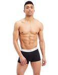 Calvin Klein Men Boxer Short Trunks Stretch Cotton Pack of 3, Multicolor (Phantom, Cinnabar, Rabbit), S