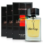 3x Penthouse Life on Top Eau De Toilette Spray For Him 125ml