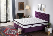 Patja Purple 180 x 200 cm Double Size Padded Soft Mattress