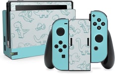 Film De Protection Autocollant Pour Console De Jeux Joy-Con Et Station De Charge - Protection Supérieure Contre Les Rayures - Design Autocollant Rx021 (N° 4 Dinosaures)