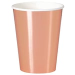 Stunning Rose Gold Foil Paper Cups (340g) - Elegant Foil Board Design for Premium Celebrations & Parties - 8ct