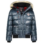 Canadian Peak Bugseak Men - Doudoune Chaude Matelassee Homme Automne Hiver - Veste Manteau Chaud - Blouson Coupe Vent Manches Longues Rembourrage - Hommes (Marine 3XL)