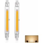 2-pack R7S LED-lampa 118 mm 20 W dimbar, varmvit 3000 K 3000 lm, 360 graders belysning, flimmerfri, R7S OCB LED-rör för strålkastare,