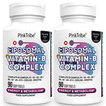 Liposomal Vitamin B Complex Softgels - 9 Methylated B Vitamins for Easily Absorbed, Vitamin B6, Folate & Inositol, 10x Better Absorption, 180-Day Supply, 90 Softgels (Pack of 2)