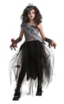 Gothic Prom Queen Zombie Halloween Fancy Dress Childs Kids Costume Girls