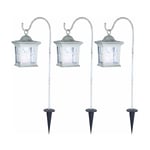 Etc-shop - Ensemble de 3 lampes d'extérieur à led lanterne décorative parc piquet suspendu lampes de balcon IP44