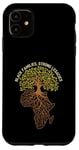 Coque pour iPhone 11 Black History Month - Chemise africaine noire avec racines de la famille