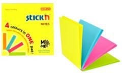 Stickn Notes Samoprzylepny Magic Pad Neon Mix 4 Kolory -(155268)