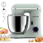 AILESSOM 3-IN-1 Electric Stand Mixer, Food Mixers for Baking, 660W 10-Speed With Pulse Button, Stand Mixer Dough Blender, Cake Mixer with 6.5 QT Bowl, Dough Hook, Whisk, Beater, Morandi Green