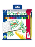 Staedtler triplus® fibre tip pen promotion set with pencil and eraser