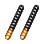 2st bil motorcykel rinnande vatten bakbromsljus 12 led blinkers Strip 3528smd registreringsskylt