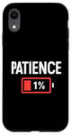 Coque pour iPhone XR Batterie faible patience design Burnout Relatable Humour Fun