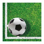 Pappersservett Fotboll 33x33cm 20-pack Grön