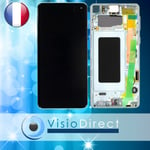 Vitre + LCD sur chassis pour Samsung Galaxy S10 SM-G973F 6.1"VERT PRISM GREEN