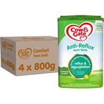 4 x 800g Cow & Gate Anti-Reflux Baby Milk Formula Sutiable From Birth