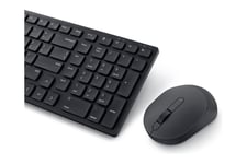 Dell Silent Keyboard and Mouse KM555 - sæt med mus og tastatur - QWERTY - US International - sort Indgangsudstyr