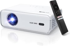 Eazze D1 Videoprojecteur 4K Supportée Officielle-NetfIix,DoIby,Auto Focus/Keystone,HDR10,Mini Vidéoprojecteur WiFi Bluetooth Portable,Full HD 1080P Vidéo Projecteur,Zoom HDMI/USB,Blanc