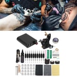 Coil Tattoo Machine Set Foot Pedal Practice Skin Power Supply Tattoo Kit S Plug