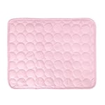 Losuya Pet Cooling Mat Heat Relief Mat Dog Cooling Pad for Small Dogs and Pet, 50 * 40CM (Pink)