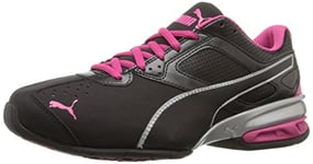 PUMA Women's Tazon 6 Cross Trainer Shoe, Black/Silver/Beetroot Purple, 3.5 UK