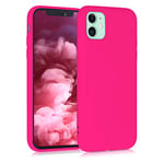 kwmobile Housse Compatible avec Apple iPhone 11 Coque - Housse de téléphone Souple et Fine en TPU Silicone - Rose Fluo