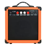 3rd Avenue 15W Guitar Practice Amplificateur avec sortie du casque, commutateur d'overdrive, 2 bande Eq, Contrôles de ton/gain - Compact portable - Orange