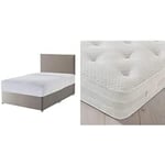 Silentnight Non Storage Divan | Sandstone | King with 1200 Eco Comfort Mattress | Which Best Buy 2020 | Medium Firm | King