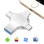 CLE USB OTG IPHONE 5 5S 6 6S PLUS 7 8 MICRO USB TYPE C CAPACITE 64 GB