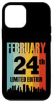 Coque pour iPhone 12 mini Février 24 Édition Limitée Retro Vintage Anniversaire