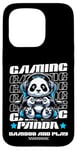 Coque pour iPhone 15 Pro Graphique de jeu vidéo Panda Gaming pour hommes, garçons, femmes, enfants