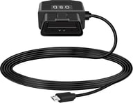 Câble d'alimentation OBD pour dashcam, Mini USB à 90 degrés, Chargeur OBD2 avec Bouton, 3,5M, 5V-3A, 12-24V (Micro)