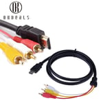 1080P HDMI Male To 3 RCA 5 Feet VGA Cord for TV HDTV DVD Consumer Electronics