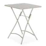 Table de jardin pliante Perla en métal gris