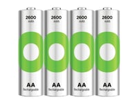 Gp Batterier Recyko Uppladdningsbart Aa-Batteri Nimh 2600 Mah 1,2 V 4 St