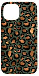 iPhone 15 Elegant Green Leopard Print and Earthy Cheetah Print Pattern Case