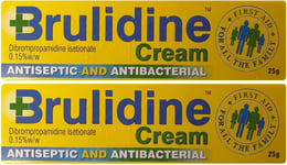 2 X Brulidine 25g Antiseptic & Antibacterial Cream