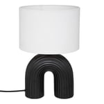 Lampe à Poser sur Pied "Eidel" 40cm Noir & Blanc