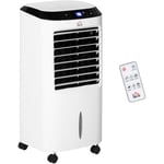 HOMCOM Ventilateur rafraichisseur humidificateur ioniseur 4 en 1 avec télécommande - portable silencieux oscillant 60W - capacité max. réservoir 10L