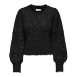 Pull FEMME Only avec manches longues et col rond noir pilou pilou