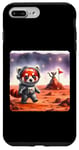 Coque pour iPhone 7 Plus/8 Plus Red Panda Astronaute Exploring Planet. Alien Rock Space