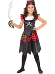 Smiffys Costume pirate fille tête de mort, avec robe et foulard