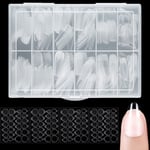 Pointes d'ongles courtes en amande, pointes d'ongles à couverture complète, pointes semi-mates préformées, pointes d'ongles en gel-360 pièces 12