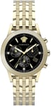 Versace VELT00919 Sport Tech Sort/Gul guldtonet stål Ø40 mm